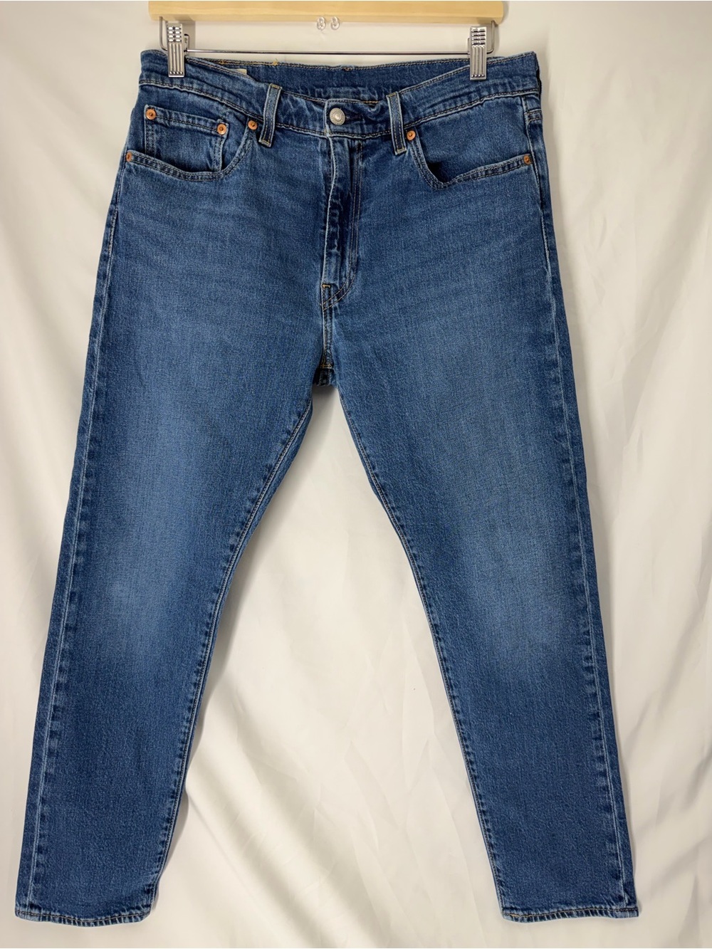 Levi's Men's Straight Jeans in Classic Blue Denim